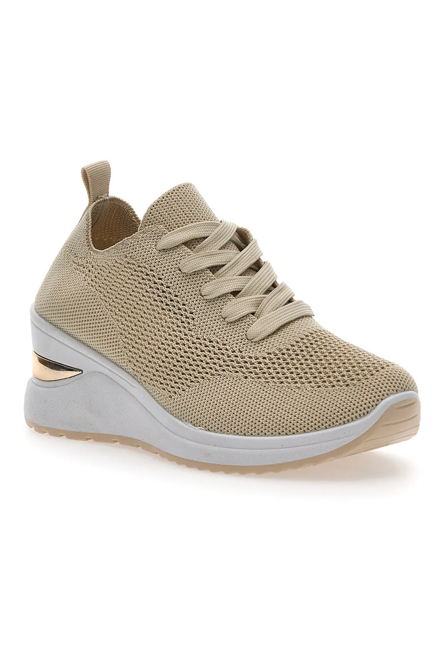   PRIMA RIGA Sneakers Beige Con Zeppa da Donna Prima Riga 434