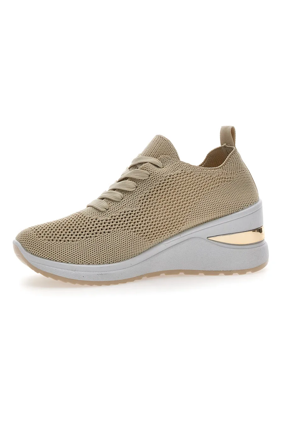   PRIMA RIGA Sneakers Beige Con Zeppa da Donna Prima Riga 434