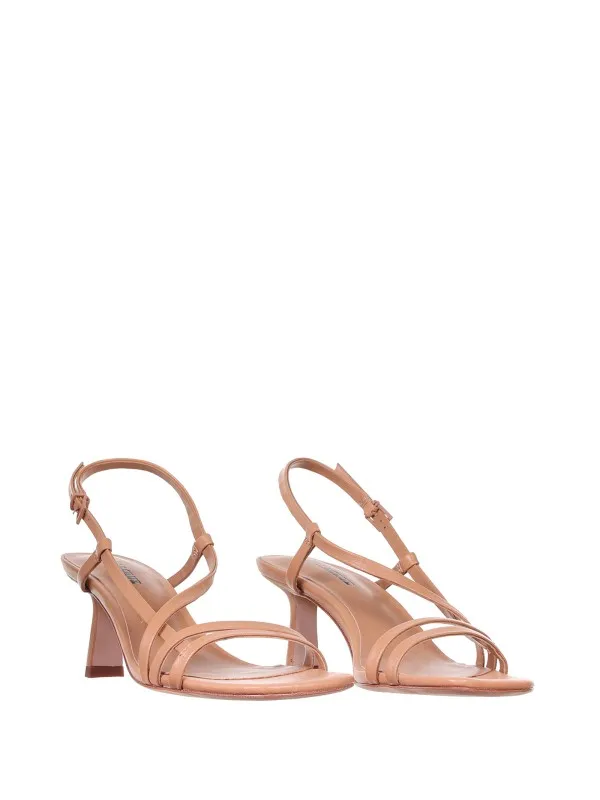 Sandals In Camel Leather