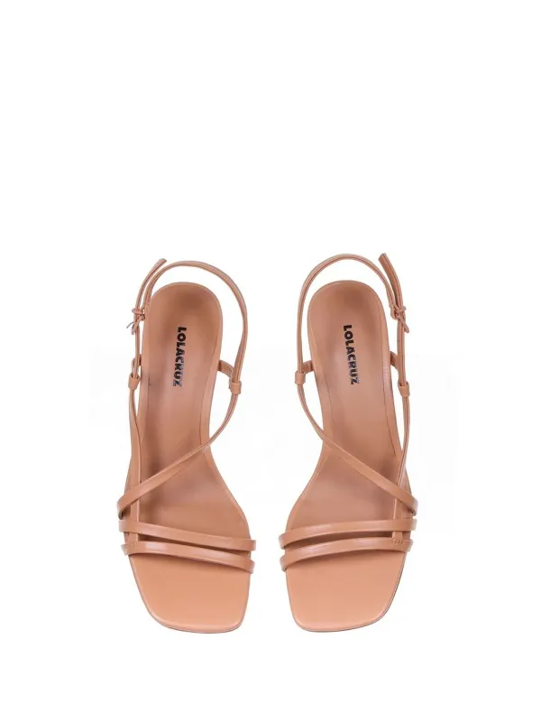 Sandals In Camel Leather