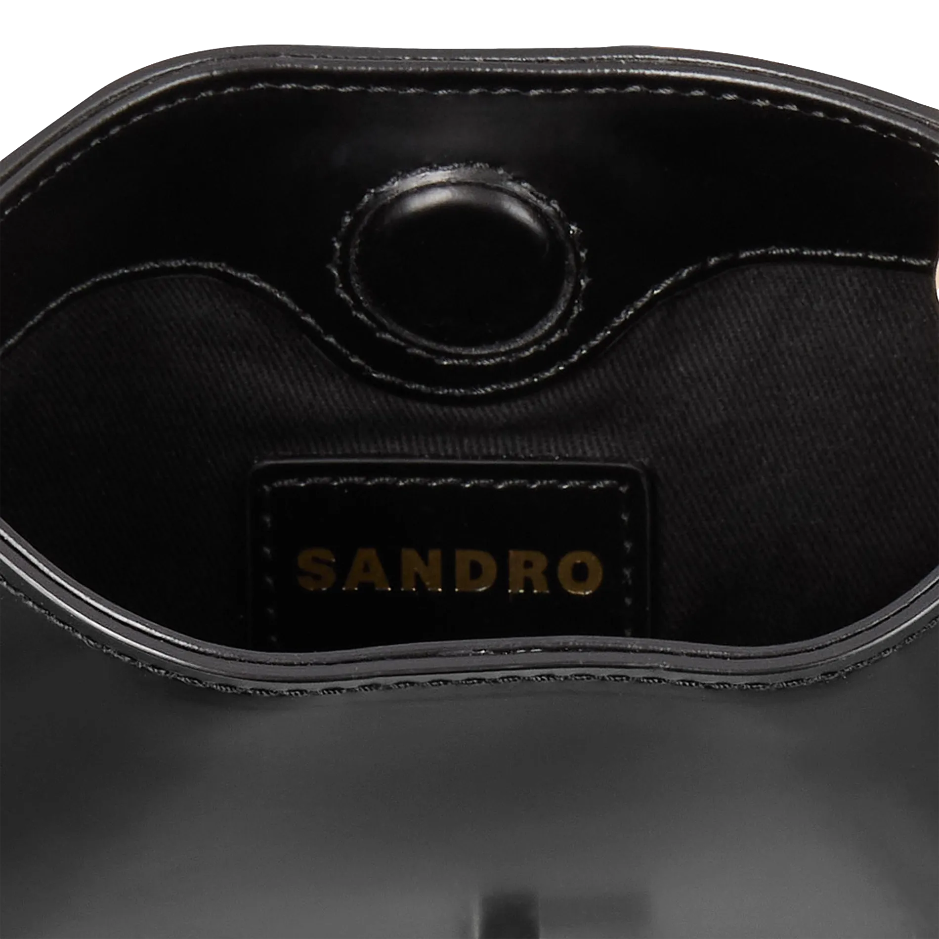  SANDRO   Borsa a mano con tasche in pelle | Nero