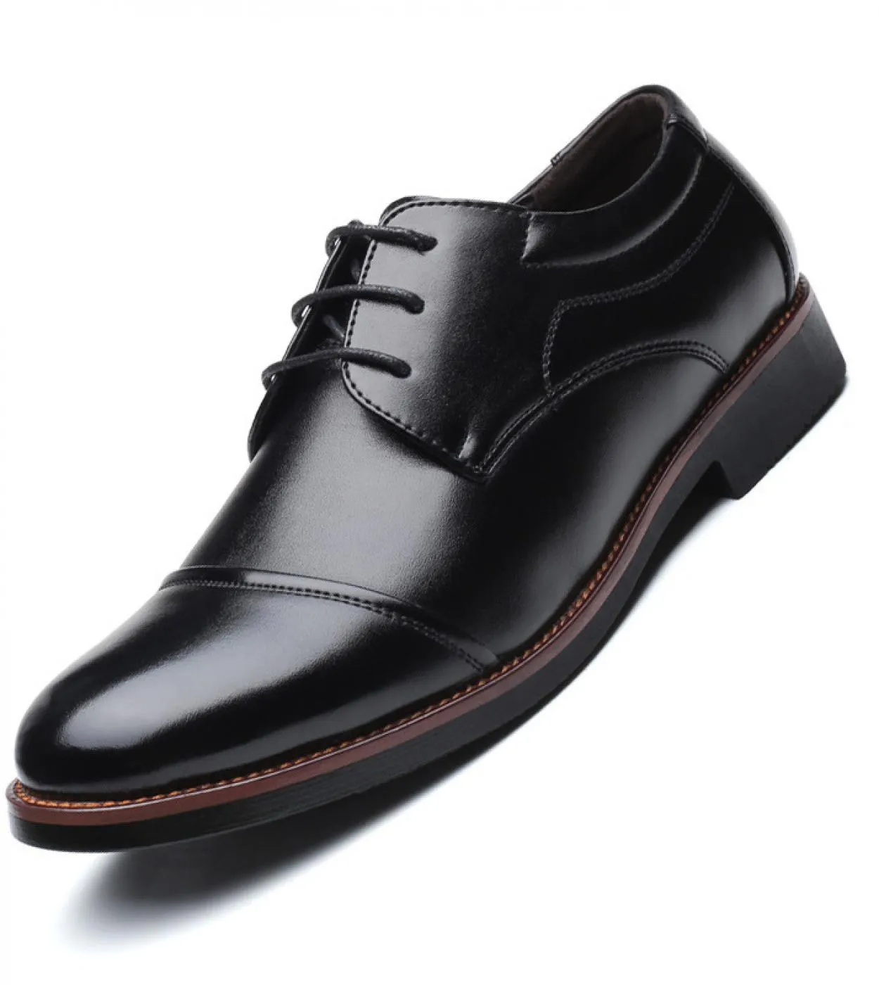 Scarpe eleganti da uomo Lavoro formale da lavoro Pelle verniciata morbida Punta a punta per uomo Scarpe da uomo Oxford da uomo N