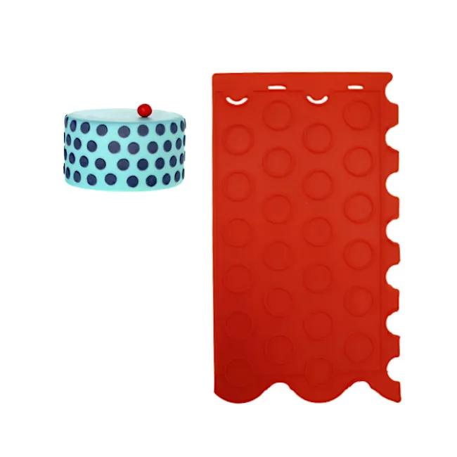 Stampo per decorazioni in silicone a pois - 10,5 x 18,6 cm - Modecor