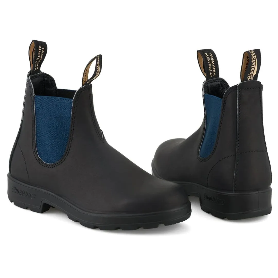 Stivaletti Blundstone 1917 Chelsea in Pelle Blu Alti all Caviglia Slip On