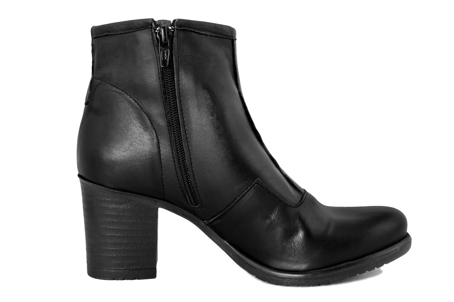 Stivaletto con tacco Donna in Pelle Nero