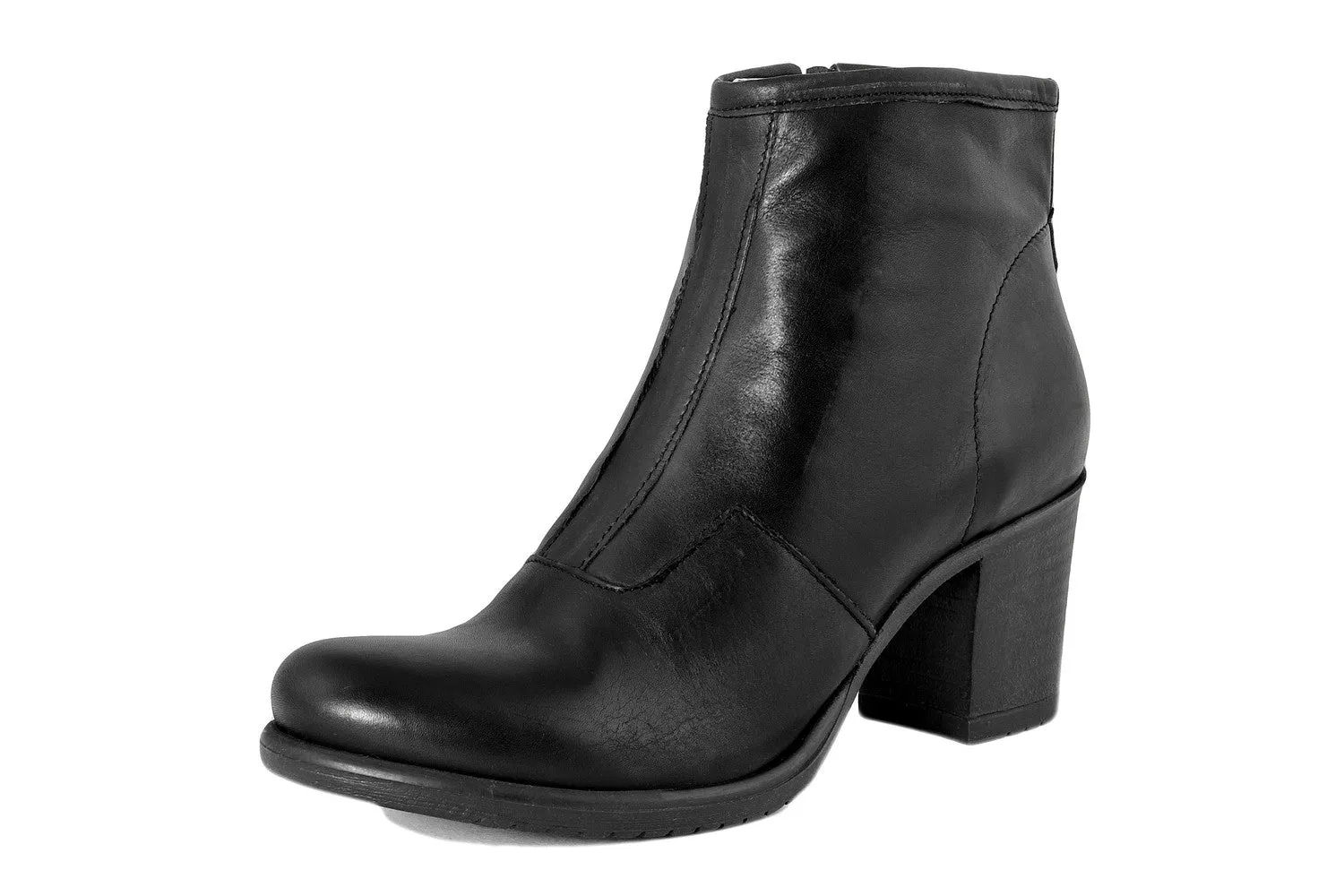 Stivaletto con tacco Donna in Pelle Nero