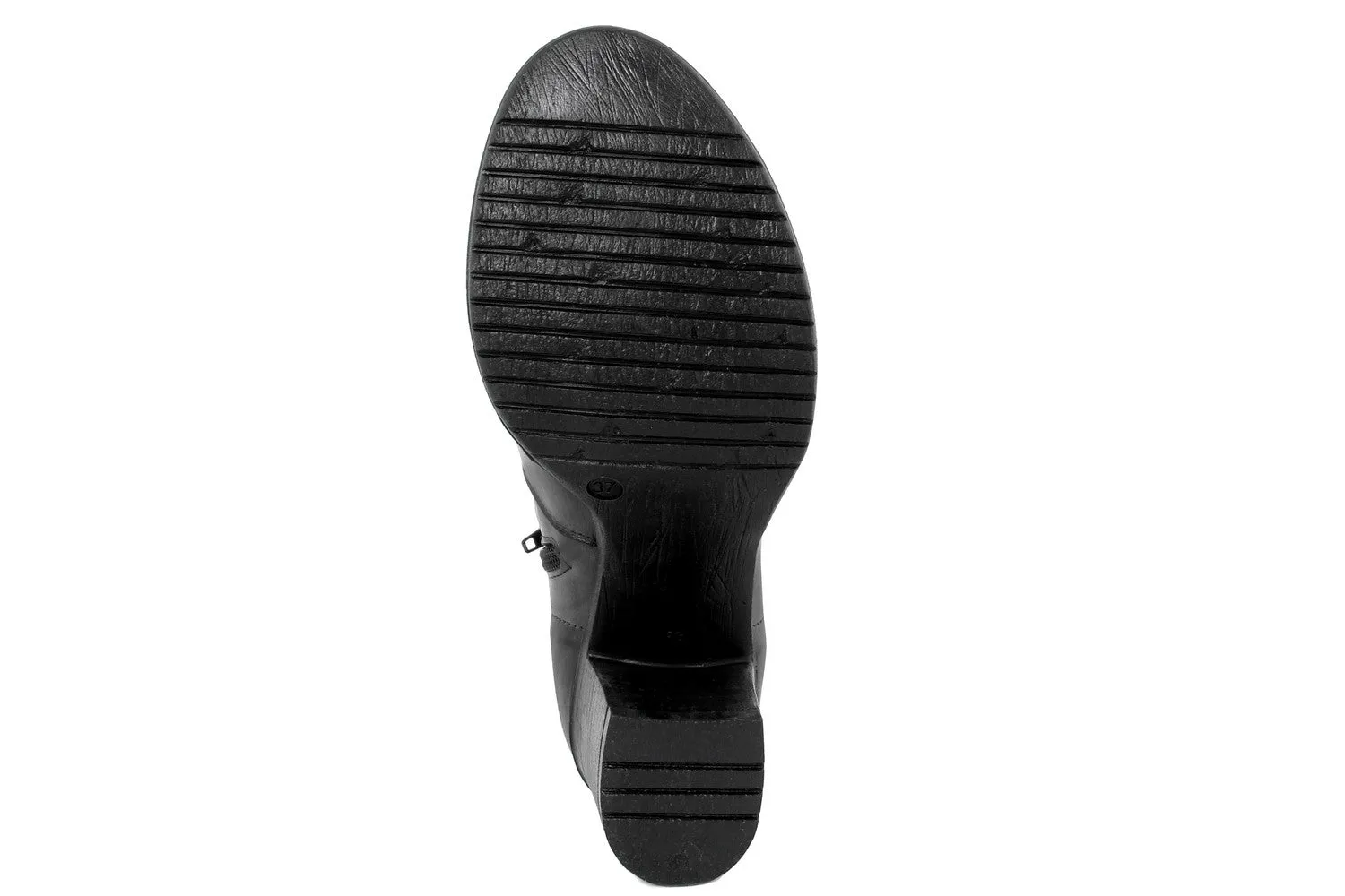 Stivaletto con tacco Donna in Pelle Nero
