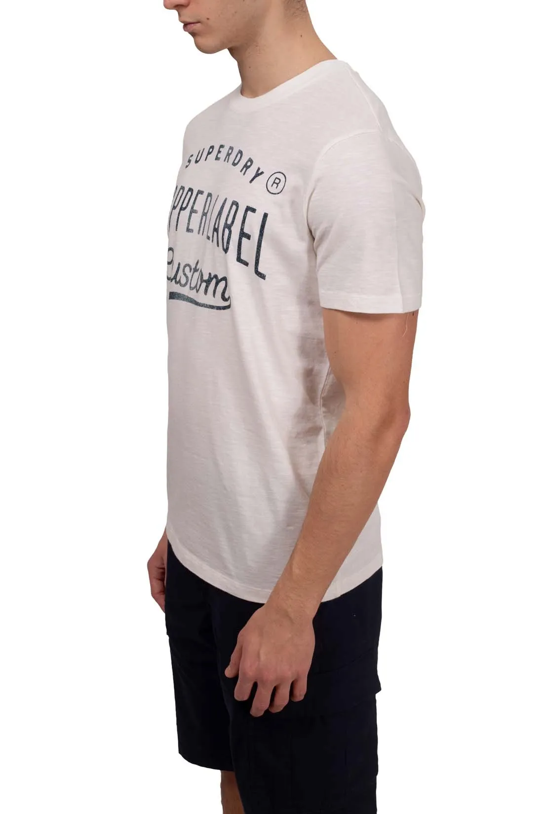 SUPERDRY T-shirt uomo in cotone fiammato
