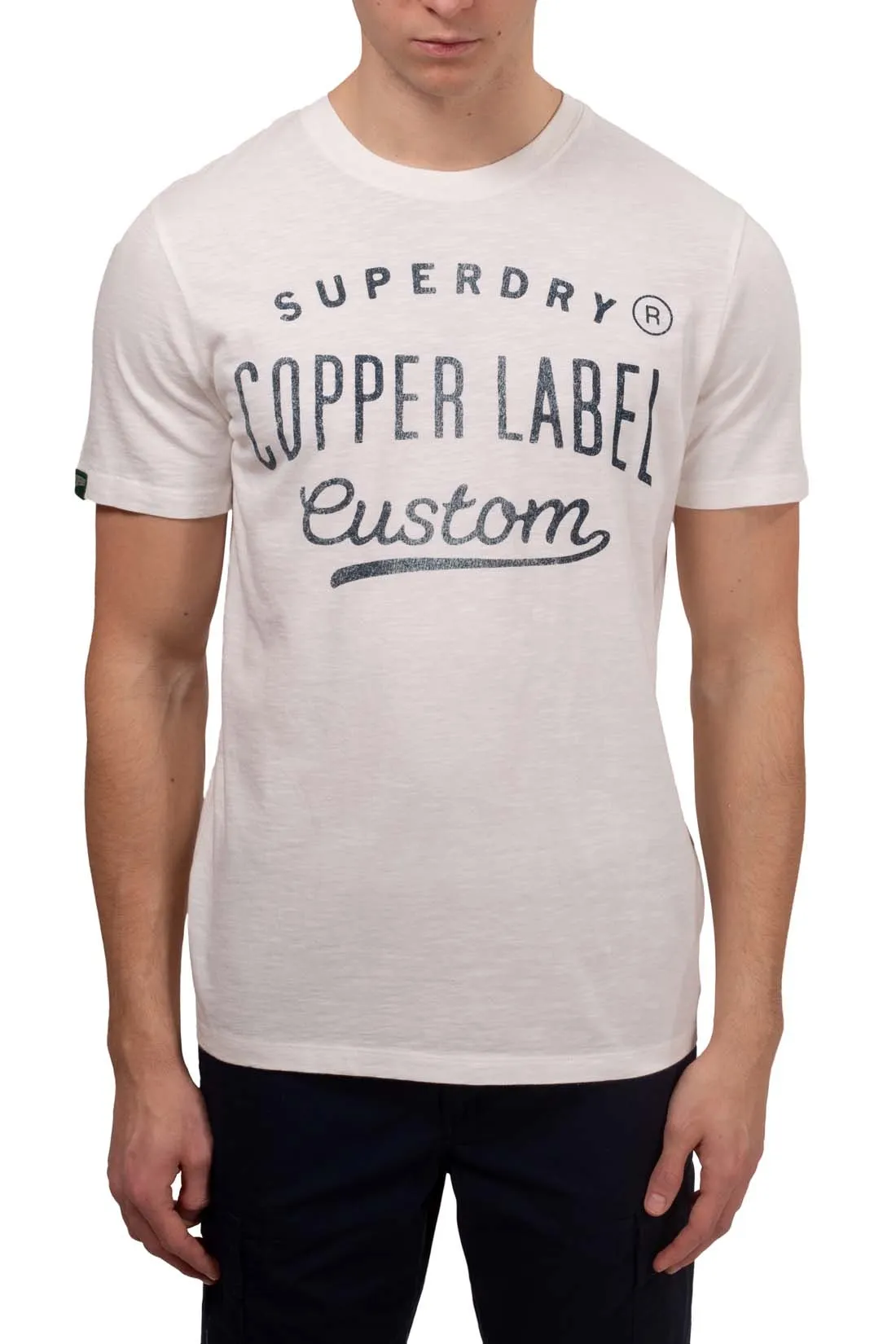 SUPERDRY T-shirt uomo in cotone fiammato