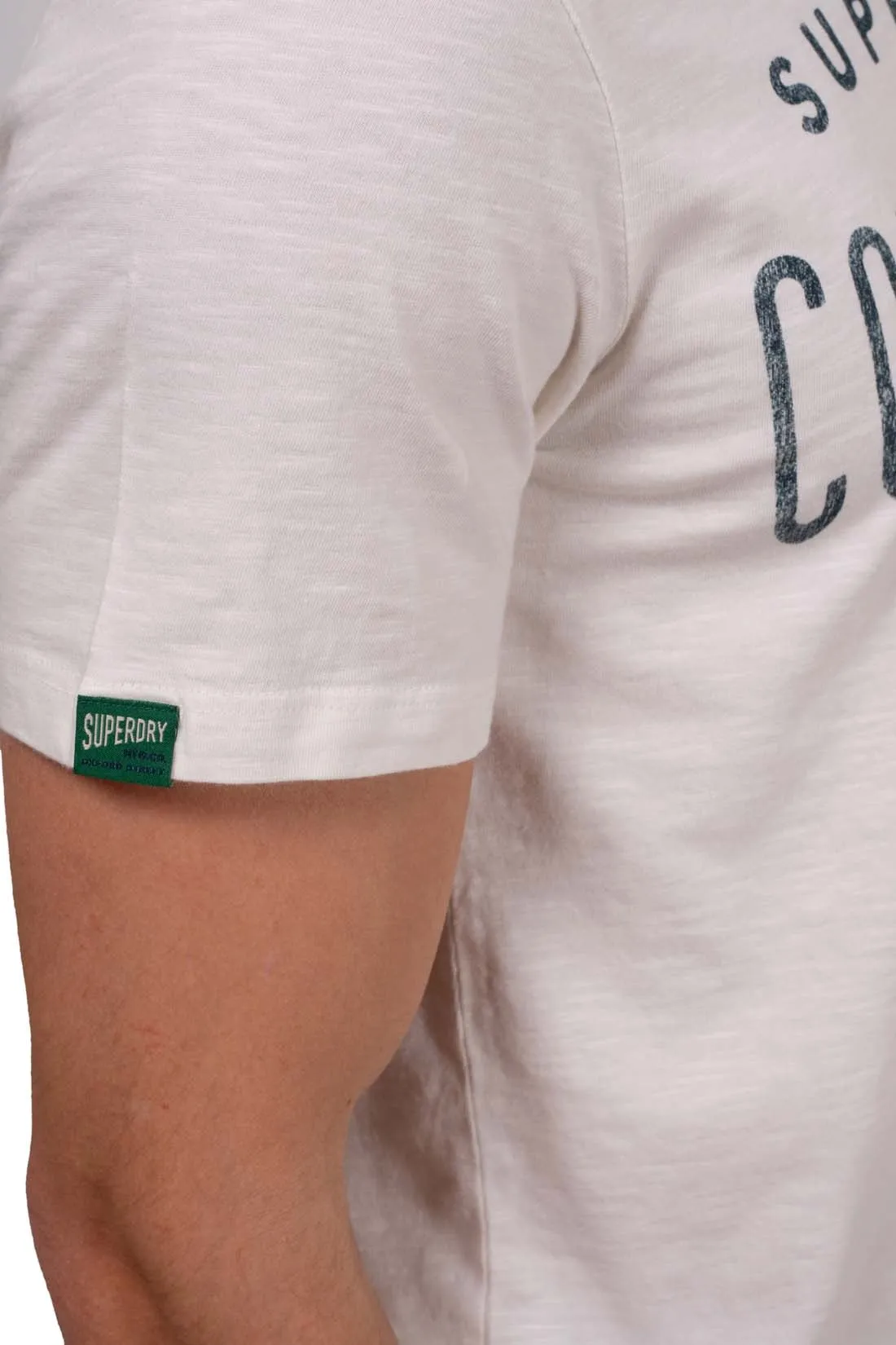SUPERDRY T-shirt uomo in cotone fiammato