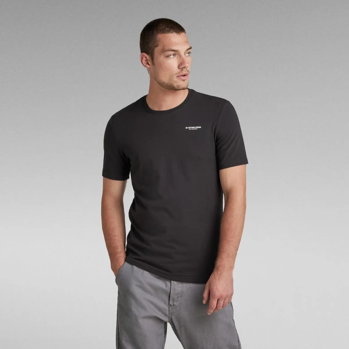 T-SHIRT Uomo G-STAR D19070 C723 SLIM BASE 6484 BLACK