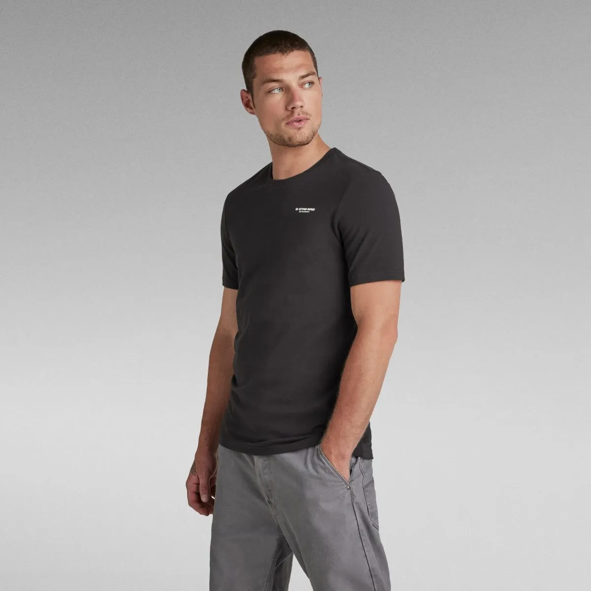 T-SHIRT Uomo G-STAR D19070 C723 SLIM BASE 6484 BLACK