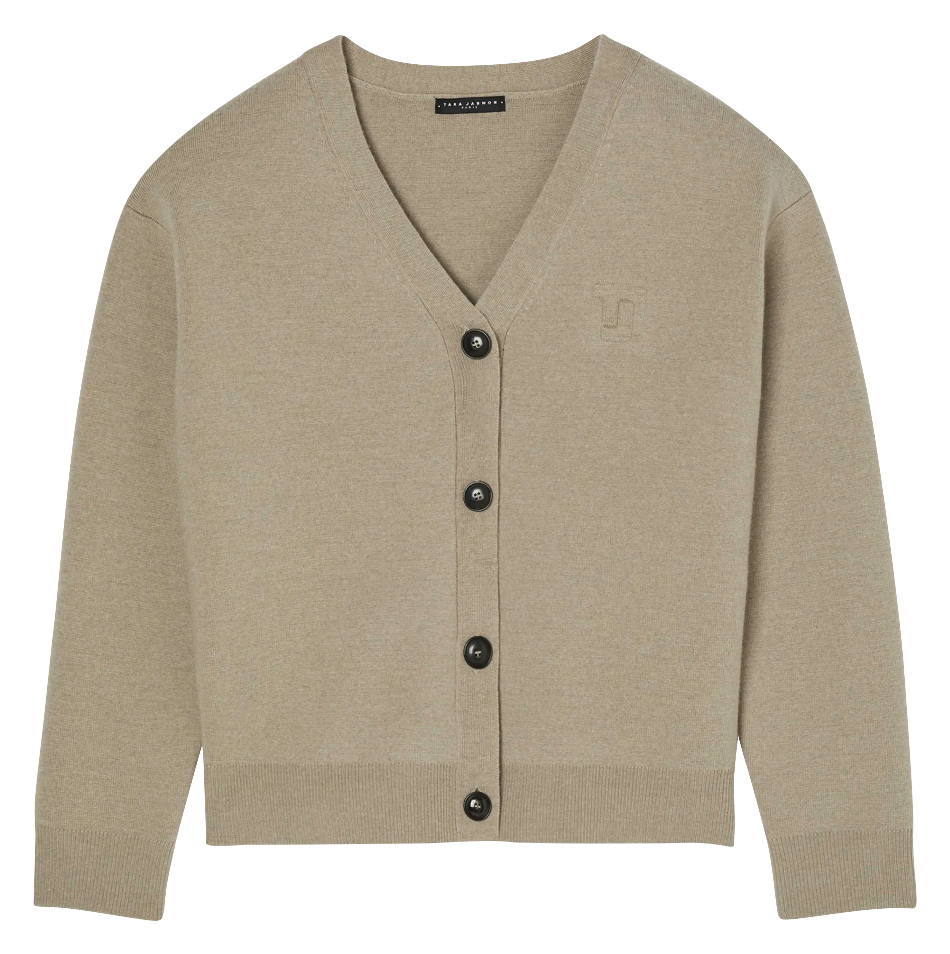  TARA JARMON   GIBUS - Cardigan dritto in misto lana | Marrone