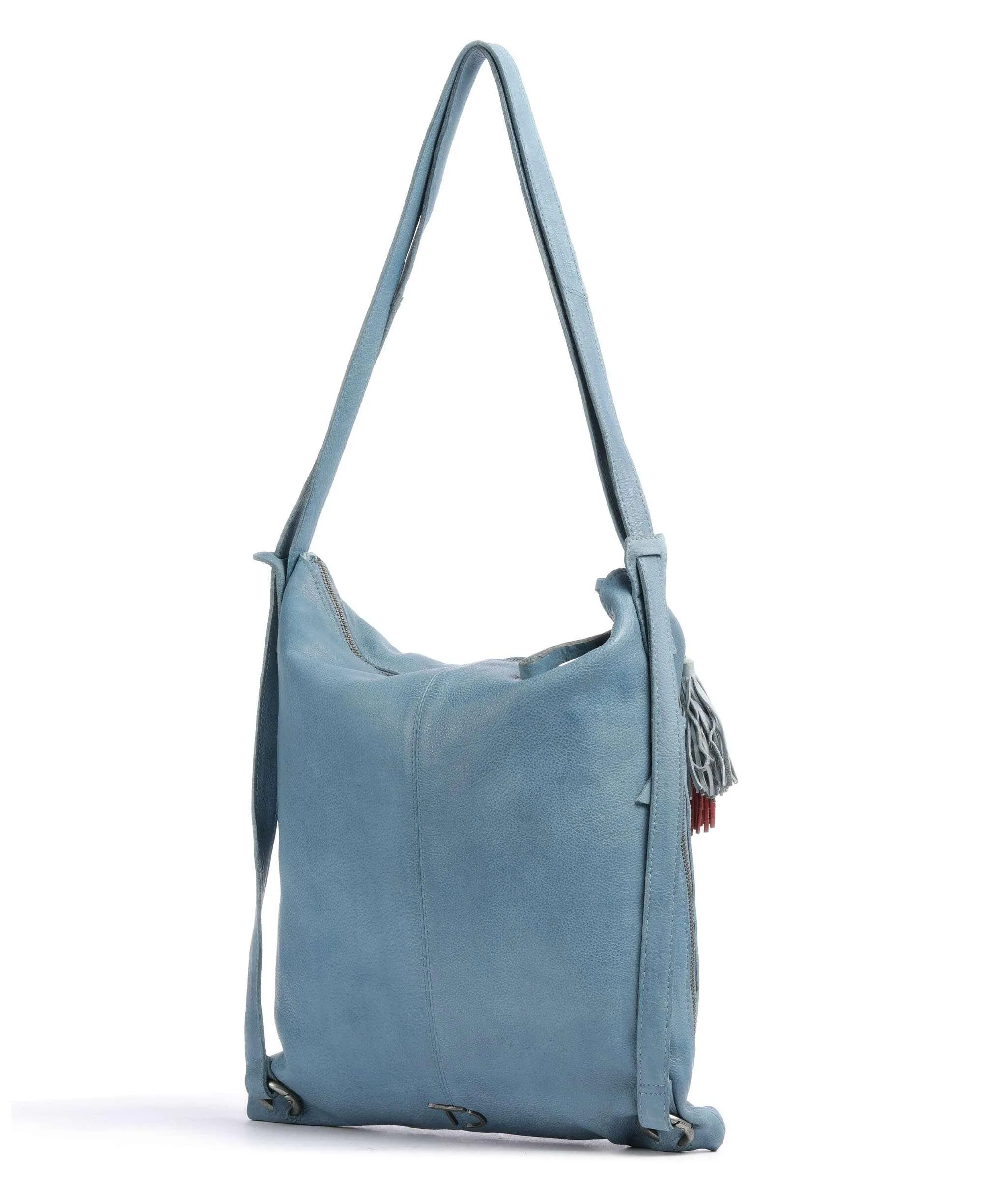  Taschendieb Wien Paradiesgarten 1 Borsa a zainetto pelle di vacchetta grana blu  