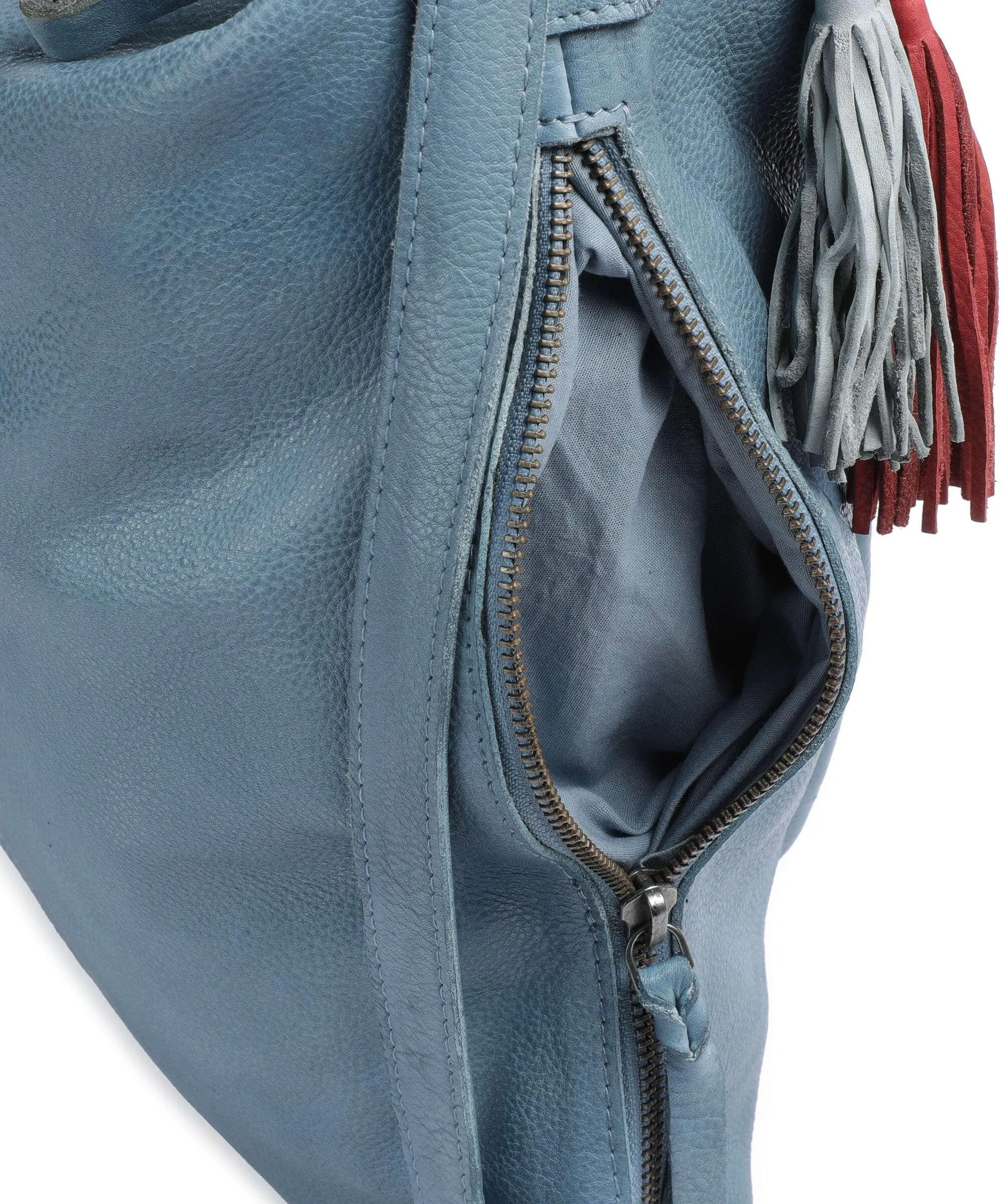  Taschendieb Wien Paradiesgarten 1 Borsa a zainetto pelle di vacchetta grana blu  