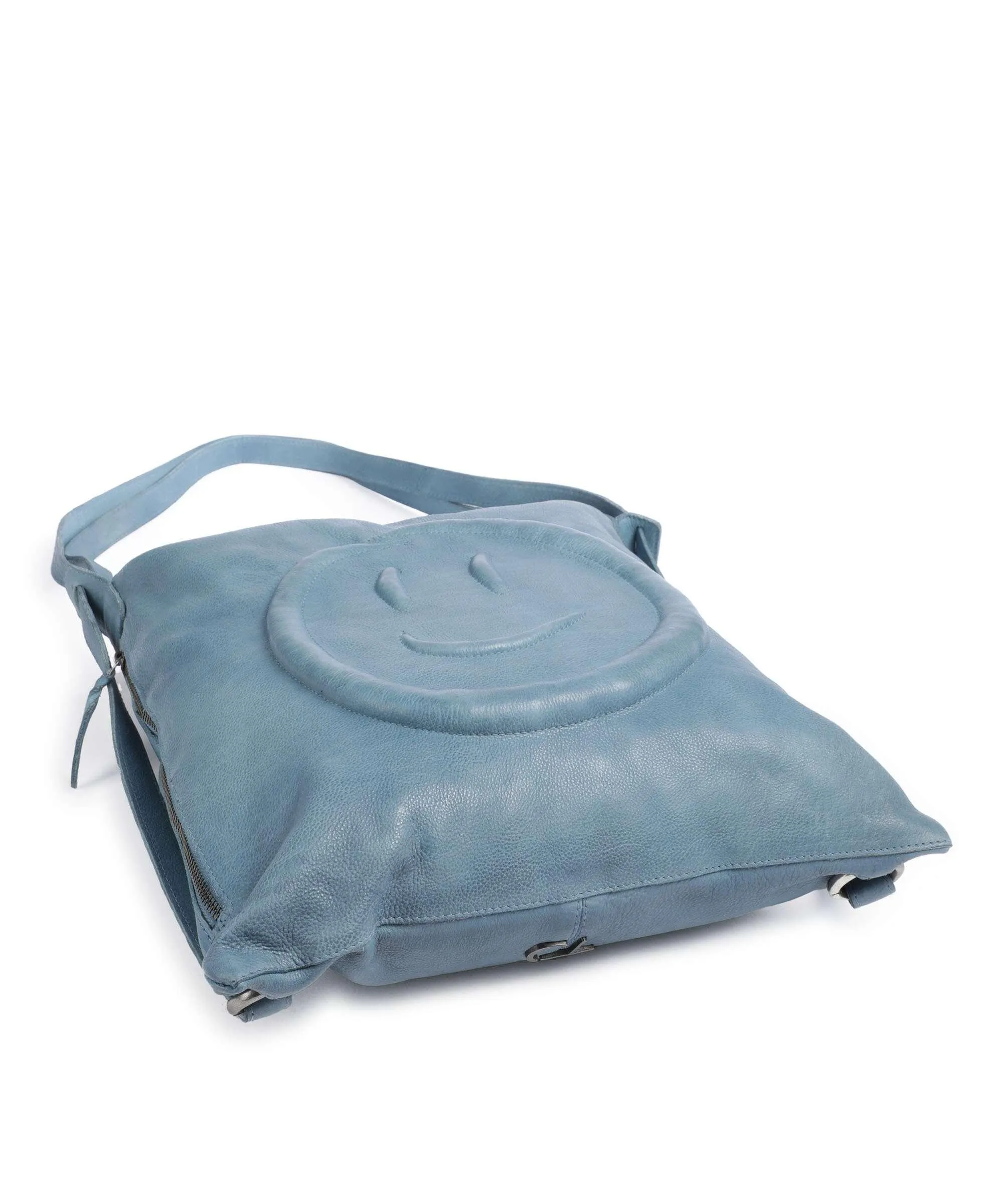  Taschendieb Wien Paradiesgarten 1 Borsa a zainetto pelle di vacchetta grana blu  