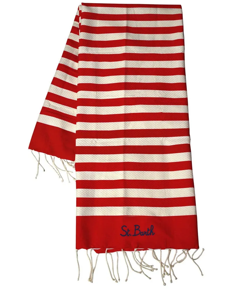 Telo Mare Fouta Lightweight Striped / Red