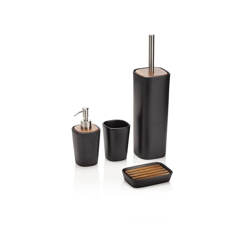 TFT Home Bicchiere portaspazzolino WOOD, nero