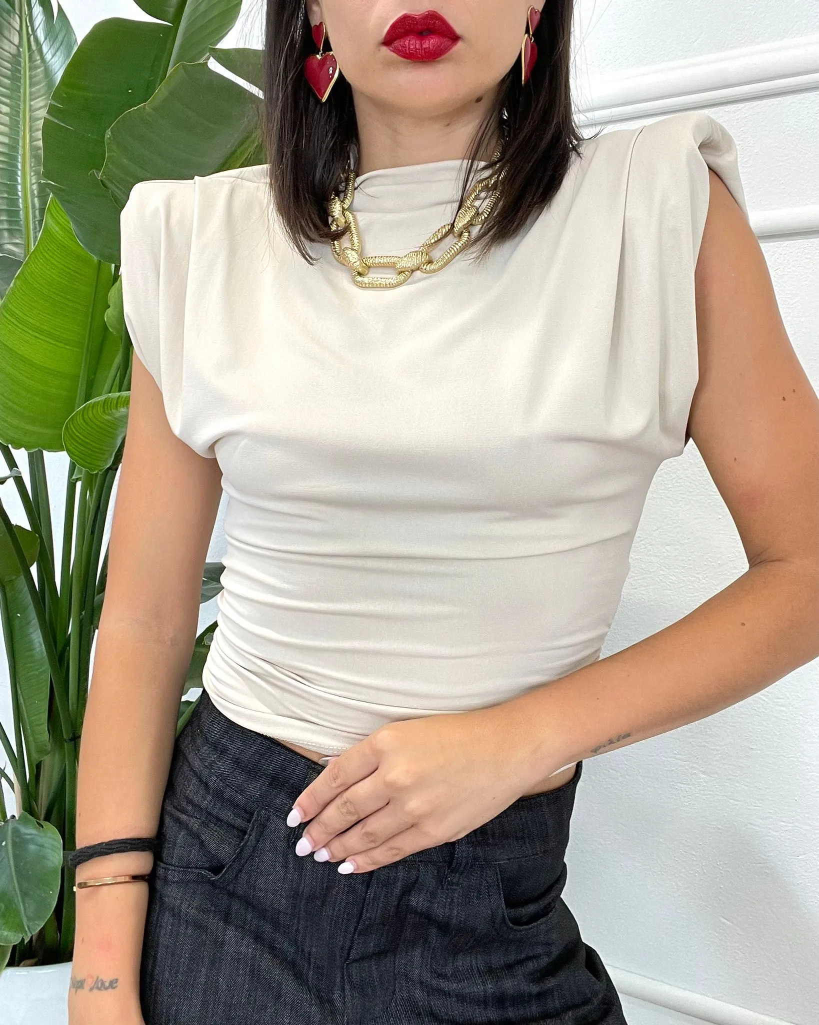 TOP COLLO ALTO 500 beige