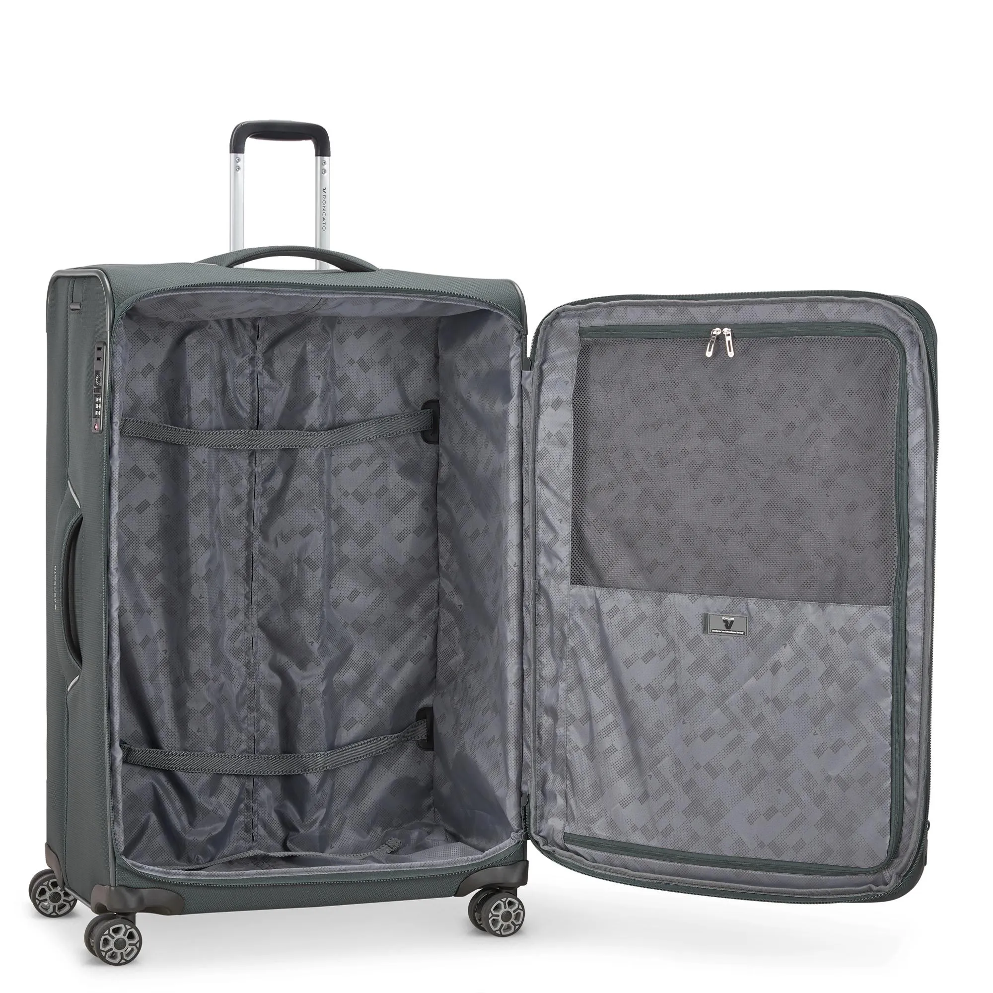 Trolley Medio 65cm RONCATO Ironik 2.0 Antracite 4 Ruote Espandibile